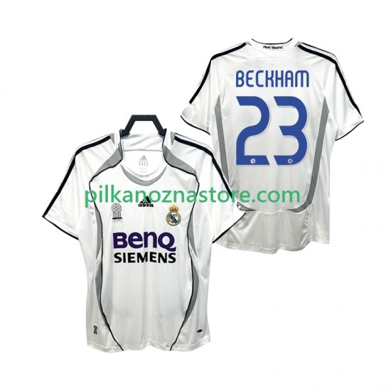 Real Madryt BECKHAM 23 2007 Retro Koszulka Męska Domowy 2006 Krótkie Rękawy