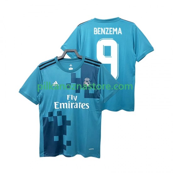 Real Madryt BENZEMA 9 2017 2018 Retro Koszulka Męska Trzeci Krótkie Rękawy