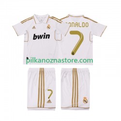 Real Madryt dla Dzieci Cristiano Ronaldo 7 2012 Retro Koszulka Domowy 2011 Krótkie Rękawy