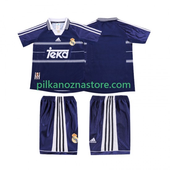 Real Madryt dla Dzieci Retro Koszulka Wyjazdowy 1998 1999 Krótkie Rękawy