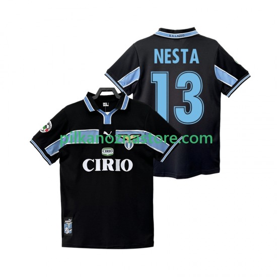 SS Lazio NESTA 13 Retro Koszulka Męska Wyjazdowy 1998 1999 Krótkie Rękawy