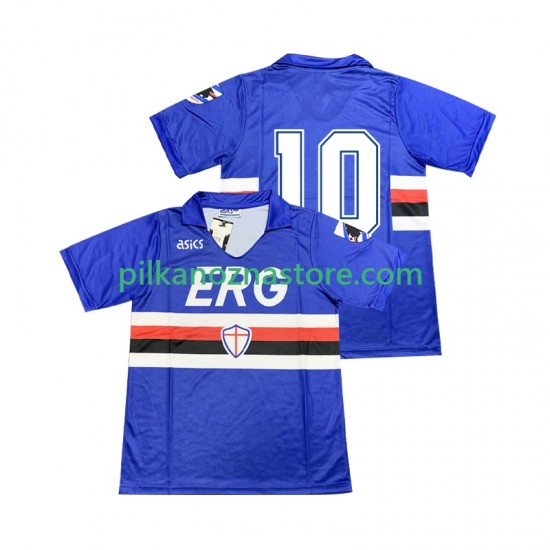 Sampdoria 10 1990 1991 Retro Koszulka Męska Domowy Krótkie Rękawy
