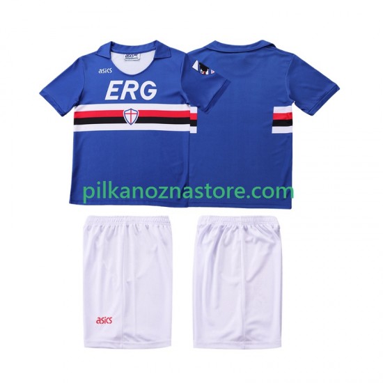 Sampdoria dla Dzieci 1990 1991 Retro Koszulka Domowy Krótkie Rękawy