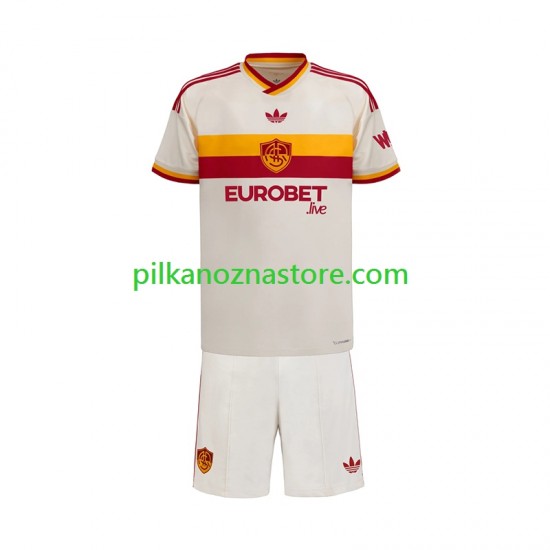 AS Roma dla Dzieci Koszulka Wyjazdowy 2026-2027 Krótkie Rękawy