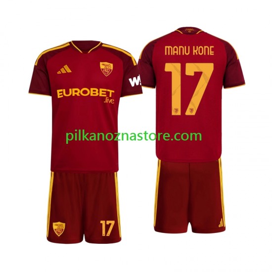 AS Roma dla Dzieci Manu Kone 17 Koszulka Domowy 2026-2027 Krótkie Rękawy