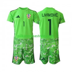 Strój Bramkarski Chorwacja dla Dzieci Dominik Livakovic 25 Koszulka Domowy 2026-2027 Krótkie Rękawy Strój Bramkarski Chorwacja dla Dzieci Dominik Livakovic 25 Koszulka Domowy 2026-2027 Krótkie Rękawy