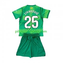 Strój Bramkarski FC Barcelona dla Dzieci Dominik Livakovic 25 Koszulka Domowy 2026-2027 Krótkie Rękawy