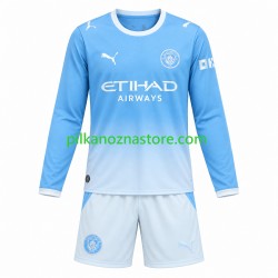 Manchester City dla Dzieci Koszulka Domowy 2026-2027 Długie Rękawy