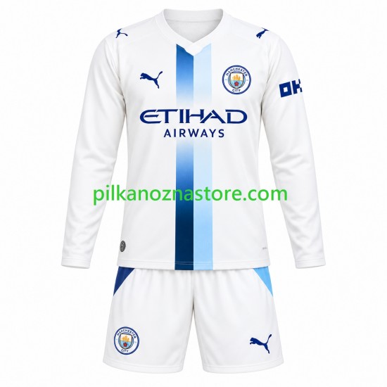 Manchester City dla Dzieci Koszulka Trzeci 2026-2027 Długie Rękawy