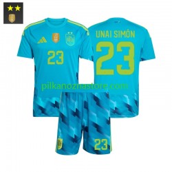 Strój Bramkarski Hiszpania dla Dzieci Unai Simon 23 Koszulka Domowy 2026-2027 Krótkie Rękawy Strój Bramkarski Hiszpania dla Dzieci Unai Simon 23 Koszulka Domowy 2026-2027 Krótkie Rękawy