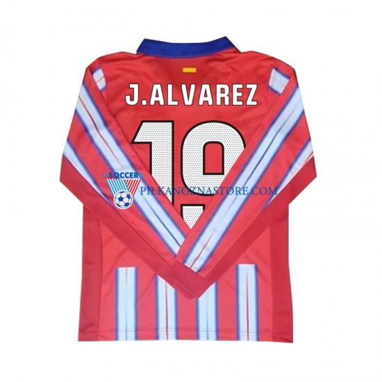 Atlético Madryt Julian Alvarez 19 Koszulka Męska Domowy 2024-2025 Długie Rękawy