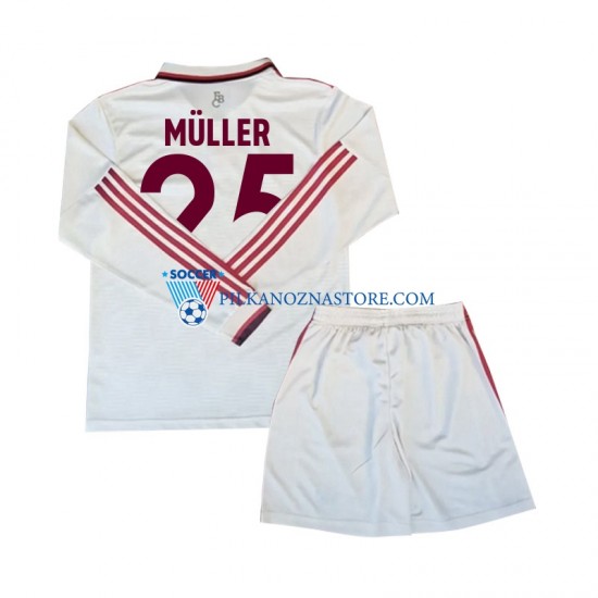 Bayern Monachium dla Dzieci Muller 25 Koszulka Trzeci 2024-2025 Długie Rękawy