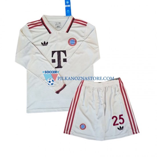 Bayern Monachium dla Dzieci Muller 25 Koszulka Trzeci 2024-2025 Długie Rękawy