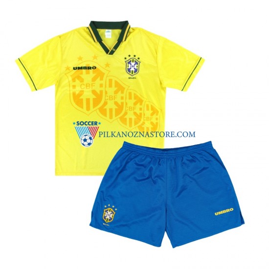 Brazylia dla Dzieci Retro Koszulka Domowy 1994 Krótkie Rękawy