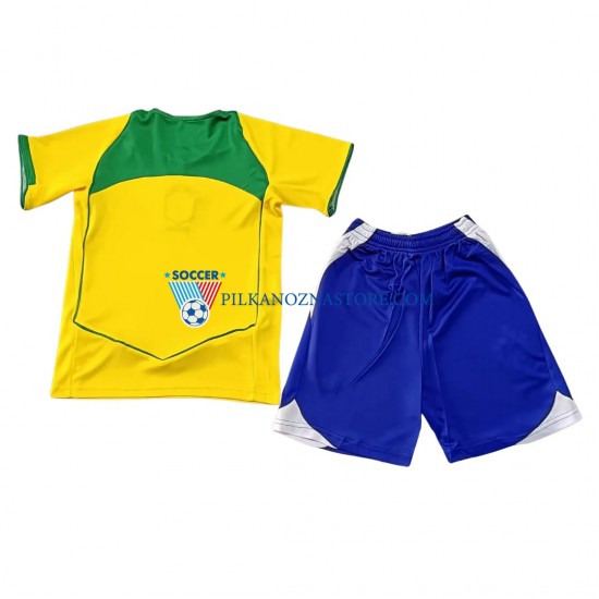 Brazylia dla Dzieci Retro Koszulka Domowy 2004 Krótkie Rękawy