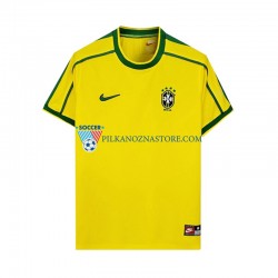 Brazylia Retro Koszulka Męska Domowy 1998 Krótkie Rękawy