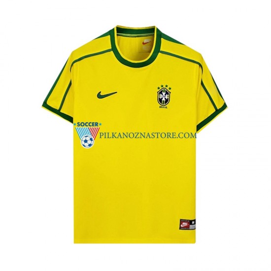 Brazylia Retro Koszulka Męska Domowy 1998 Krótkie Rękawy