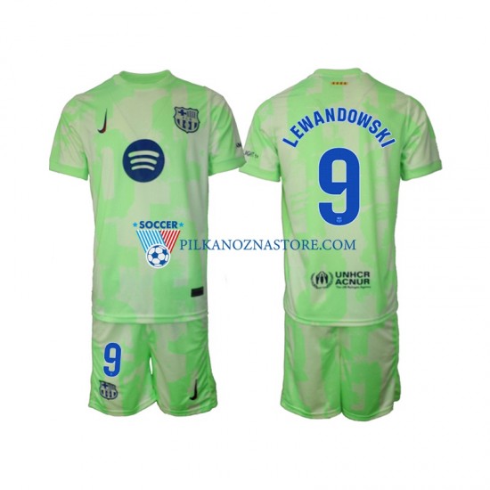 FC Barcelona dla Dzieci Robert Lewandowski 9 Koszulka Trzeci 2024-2025 Krótkie Rękawy
