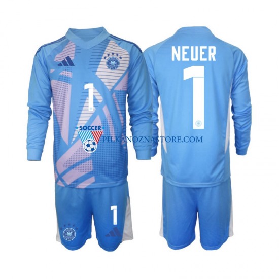 Strój Bramkarski Niemcy dla Dzieci Manuel Neuer 1 Koszulka Czwarty 2024-2025 Długie Rękawy