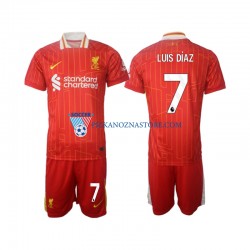 Liverpool dla Dzieci Luis Diaz 7 Koszulka Domowy 2024-2025 Krótkie Rękawy