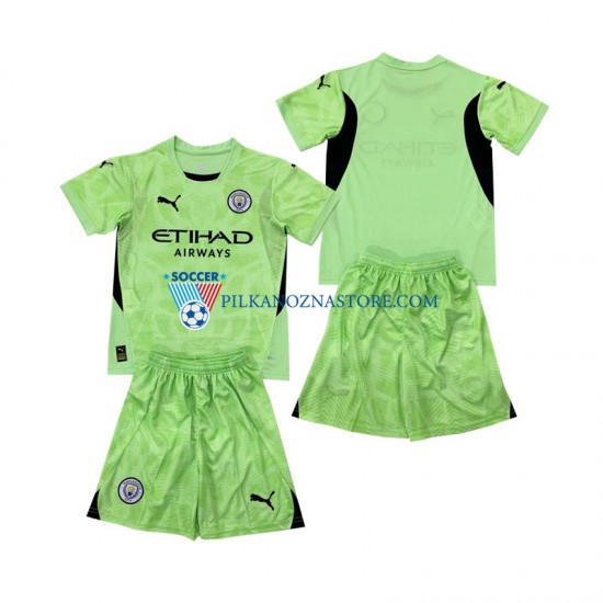 Strój Bramkarski Manchester City dla Dzieci 2 Koszulka Czwarty 2024-2025 Krótkie Rękawy