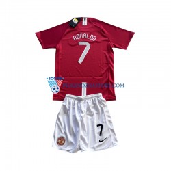 Manchester United dla Dzieci Cristiano Ronaldo 7 Champion League 2007 Retro Koszulka Domowy Krótkie Rękawy