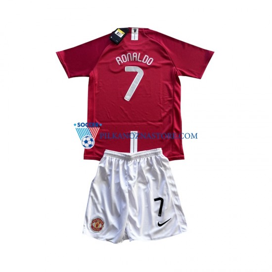 Manchester United dla Dzieci Cristiano Ronaldo 7 Champion League 2007 Retro Koszulka Domowy Krótkie Rękawy