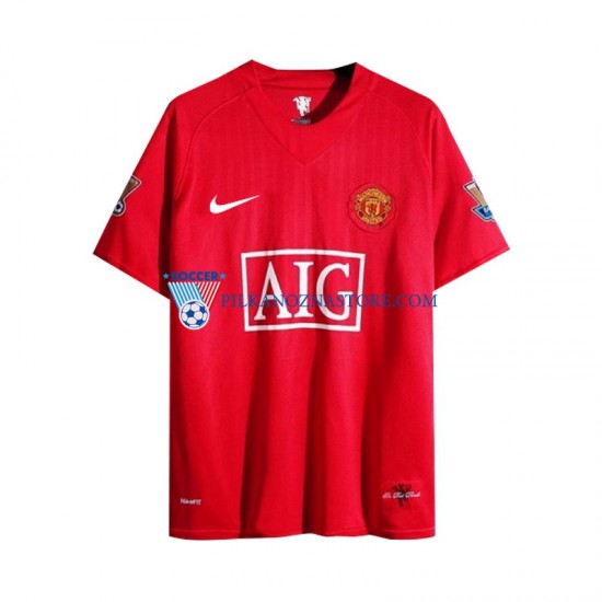Manchester United 2007 Retro Koszulka Męska Domowy Długie Rękawy
