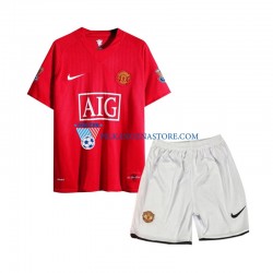 Manchester United dla Dzieci 2007 Retro Koszulka Domowy Krótkie Rękawy