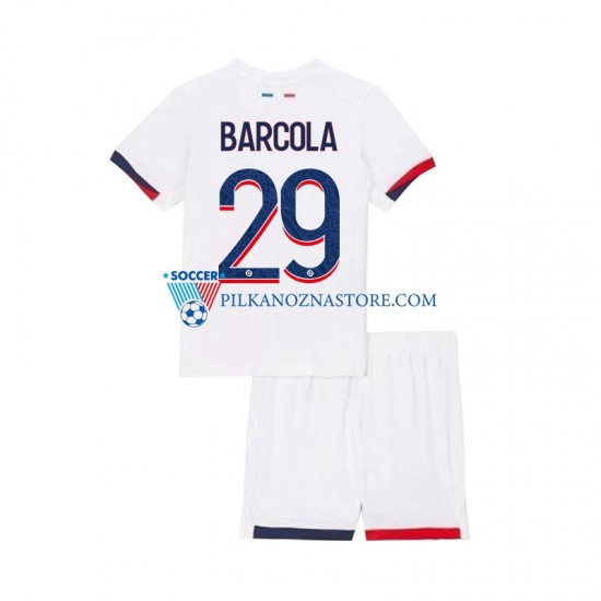 Paris Saint-Germain dla Dzieci Bradley Barcola 29 Koszulka Wyjazdowy 2024-2025 Krótkie Rękawy