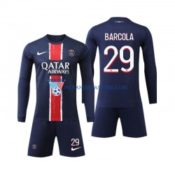 Paris Saint-Germain dla Dzieci Bradley Barcola 29 Koszulka Domowy 2024-2025 Długie Rękawy