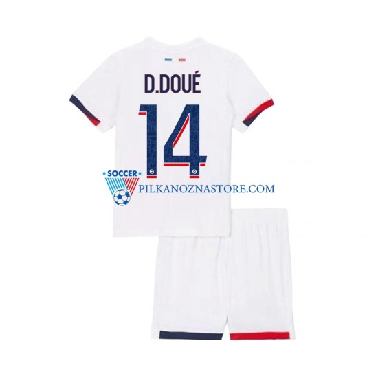 Paris Saint-Germain dla Dzieci Desire Doue 14 Koszulka Wyjazdowy 2024-2025 Krótkie Rękawy