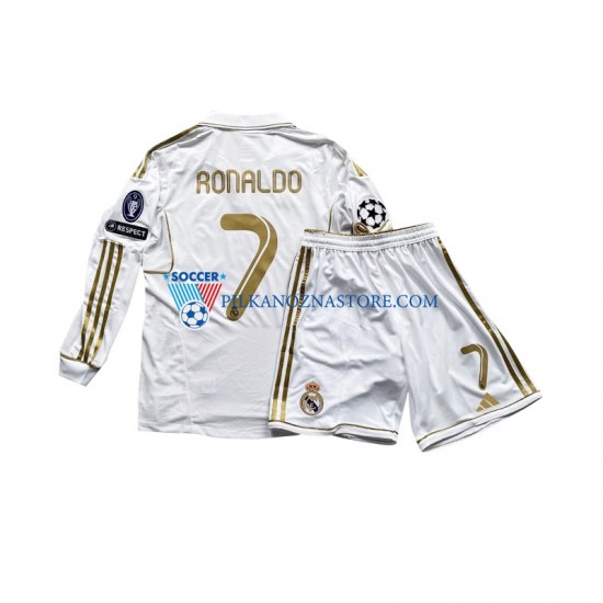 Real Madryt dla Dzieci Cristiano Ronaldo 7 Koszulka Domowy 2011 Długie Rękawy
