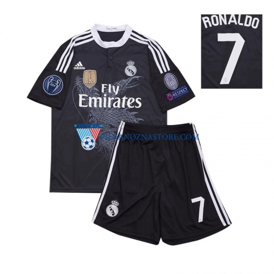 Real Madryt dla Dzieci Cristiano Ronaldo 7 2014 Retro Koszulka Trzeci Krótkie Rękawy