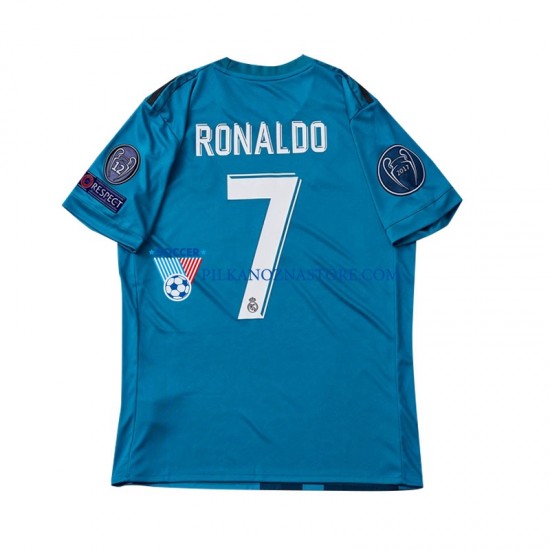 Real Madryt dla Dzieci Cristiano Ronaldo 7 2017 Retro Koszulka Trzeci Krótkie Rękawy