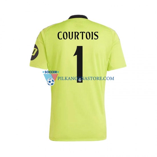 Strój Bramkarski Real Madryt COURTOIS 1 Koszulka Męska Trzeci 2024-2025 Krótkie Rękawy