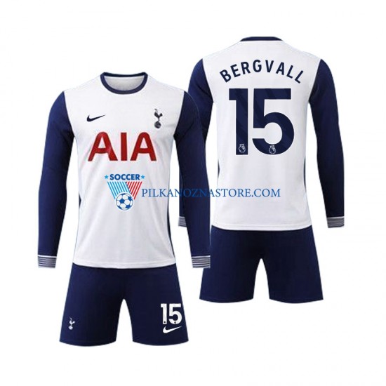 dla Dzieci Tottenham Spurs Bergvall 15 Koszulka Domowy 2024-2025 Długie Rękawy