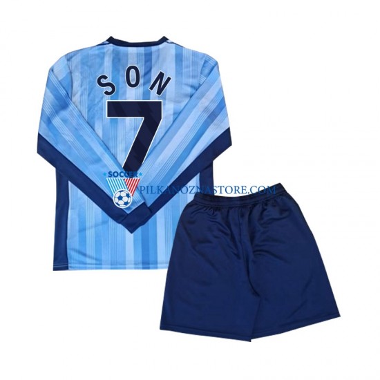 dla Dzieci Tottenham Spurs Son 7 Koszulka Wyjazdowy 2024-2025 Długie Rękawy