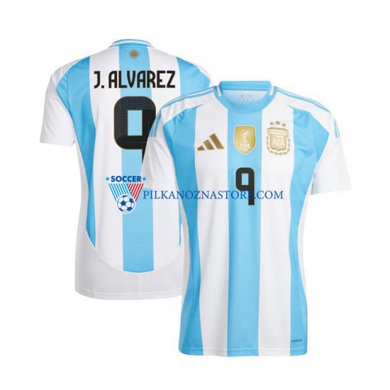 Argentyna Julian Alvarez 9 Koszulka Męska Domowy 2024 Krótkie Rękawy