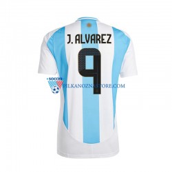 Argentyna Julian Alvarez 9 Koszulka Męska Domowy 2024 Krótkie Rękawy