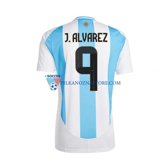 Argentyna Julian Alvarez 9 Koszulka Męska Domowy 2024 Krótkie Rękawy