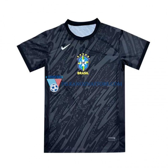 Strój Bramkarski Brazylia Koszulka Męska Wyjazdowy 2024 Krótkie Rękawy