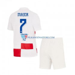 Chorwacja dla Dzieci Lovro Majer 7 Koszulka Domowy Euro 2024 Krótkie Rękawy