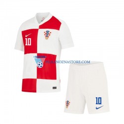 Chorwacja dla Dzieci Modrić 10 Koszulka Domowy Euro 2024 Krótkie Rękawy