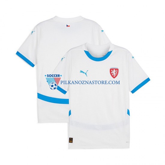 Czechy Koszulka Męska Wyjazdowy Euro 2024 Krótkie Rękawy