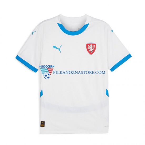 Czechy Koszulka Męska Wyjazdowy Euro 2024 Krótkie Rękawy