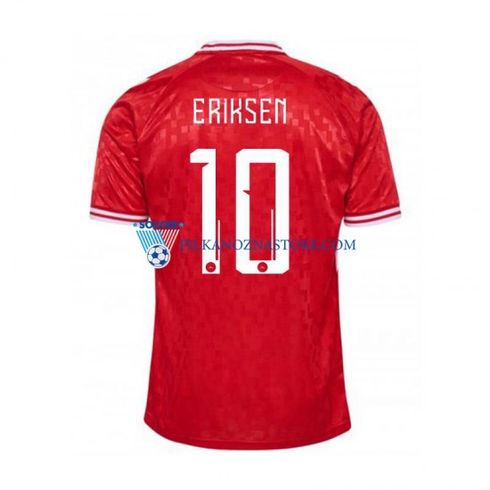 Dania Eriksen 10 Koszulka Męska Domowy Euro 2024 Krótkie Rękawy