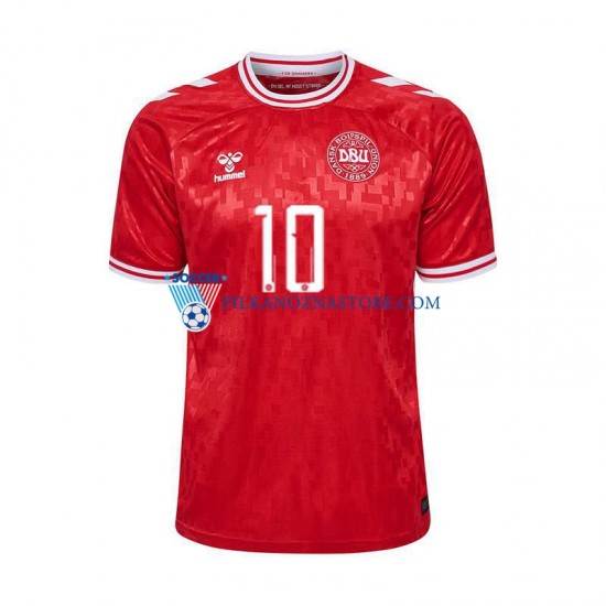 Dania Eriksen 10 Koszulka Męska Domowy Euro 2024 Krótkie Rękawy