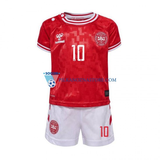 Dania dla Dzieci Eriksen 10 Koszulka Domowy Euro 2024 Krótkie Rękawy