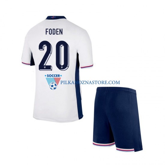 Anglia dla Dzieci Phil Foden 20 Koszulka Domowy Euro 2024 Krótkie Rękawy